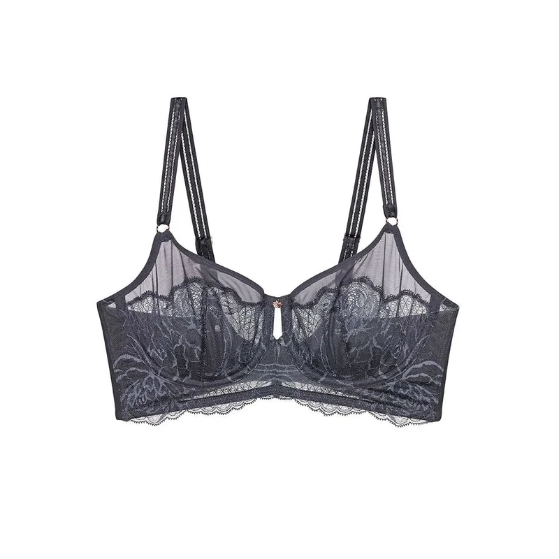 Soutien-gorge minimiseur dentelle soyeuse confort balconnet Wild Peony Florale