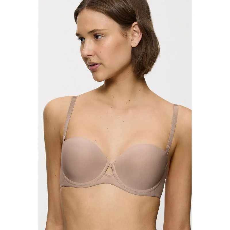 Soutien-gorge rembourré café Pure Micro armatures polyvalent confort maintien parfait femmes