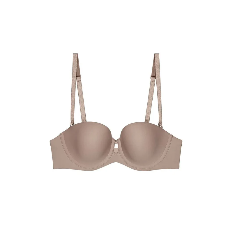 Soutien-gorge rembourré café Pure Micro armatures polyvalent confort maintien parfait femmes