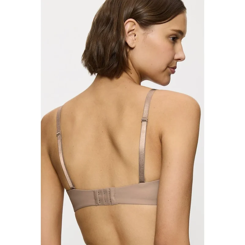 Soutien-gorge rembourré café Pure Micro armatures polyvalent confort maintien parfait femmes