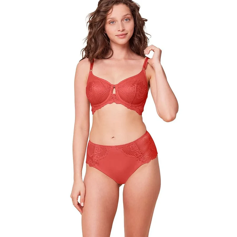 Soutien-gorge minimiseur balconnet dentelle soyeuse Triumph Wild Peony Florale
