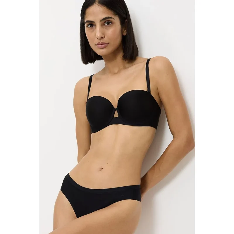 Soutien-gorge rembourré Pure Micro noir maintien optimal grande taille Triumph