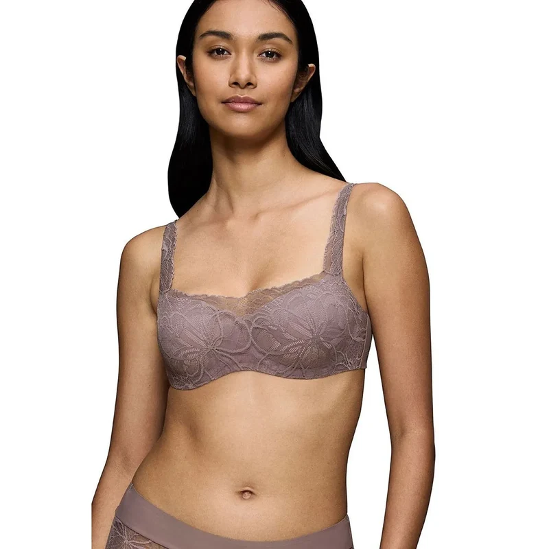 Soutien-gorge balconnet pistache dentelle confort température ajustement modelage naturel