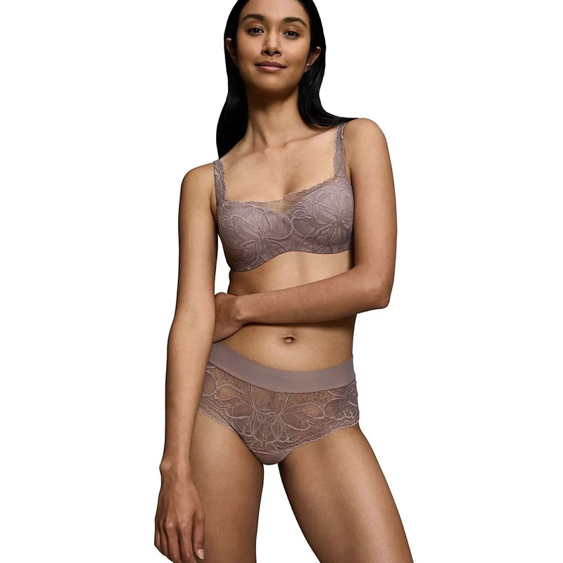 Soutien-gorge balconnet pistache dentelle confort température ajustement modelage naturel