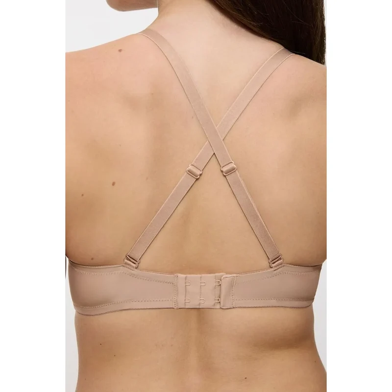 Soutien-gorge push-up blanc invisible dentelle microfibre ajustable quotidien 70B 80B