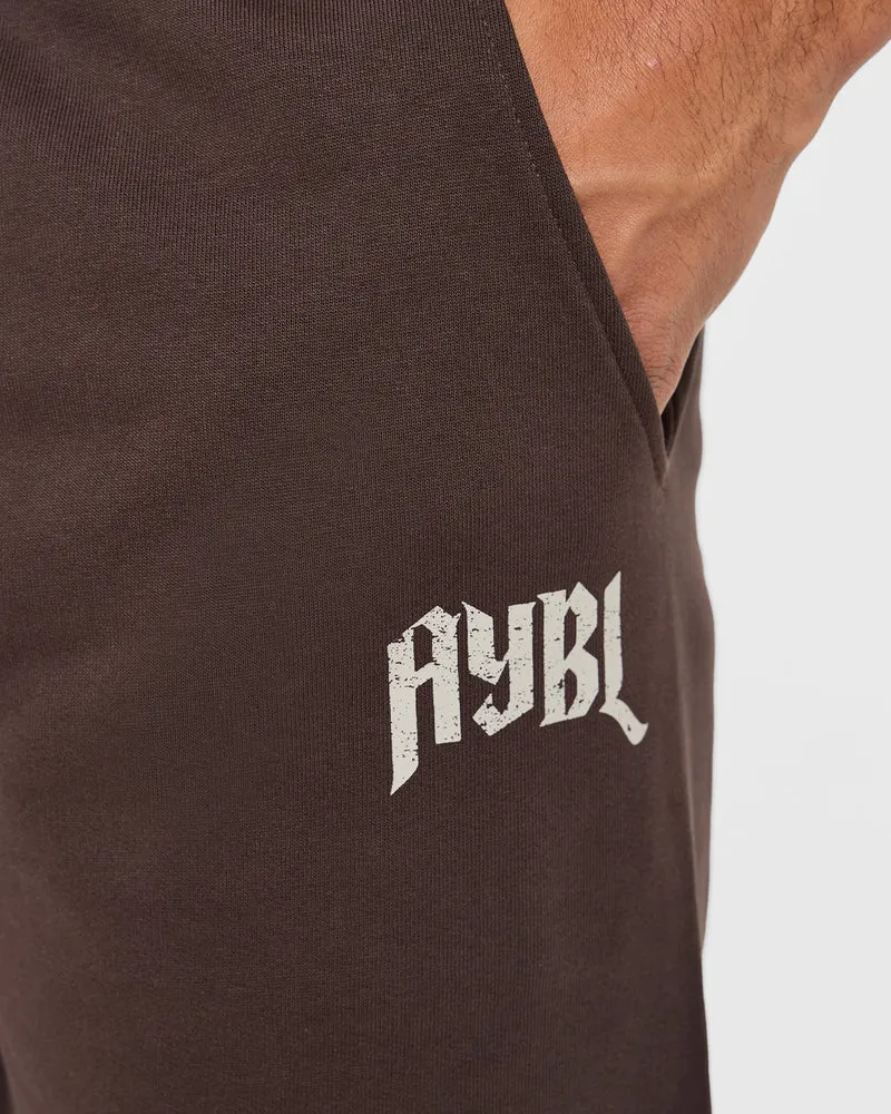 Heavy Lifting Gothic Oversized Joggers - Marron/Crème