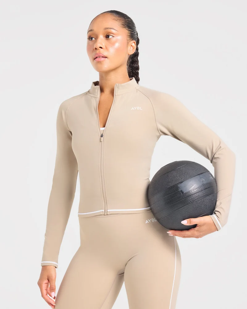 Form Zip Up Jacket - Mocha