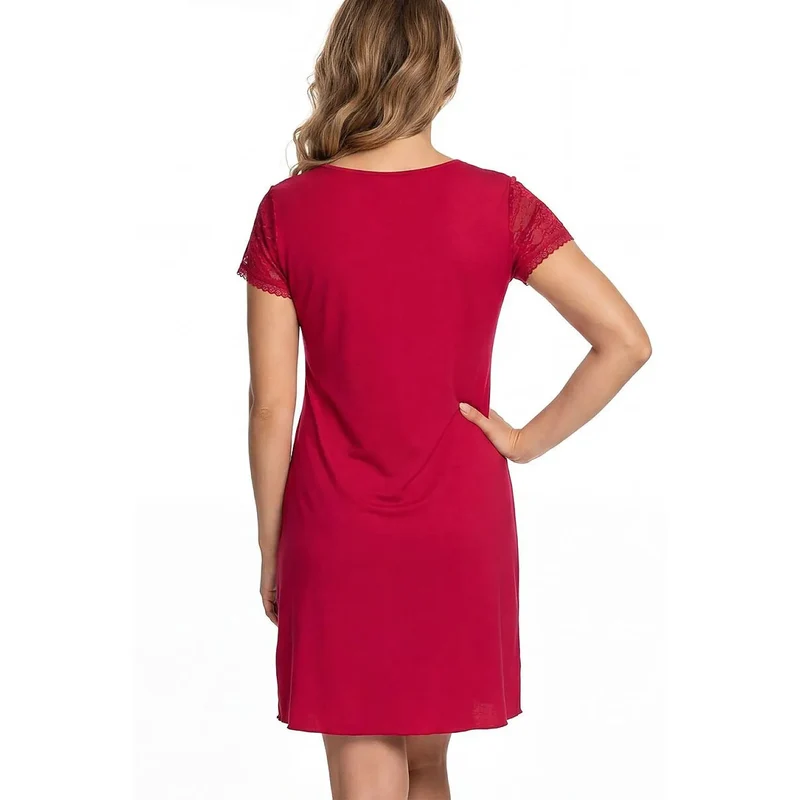 Chemise nuit femme élégante dentelle confortable viscose élasthanne ajustée
