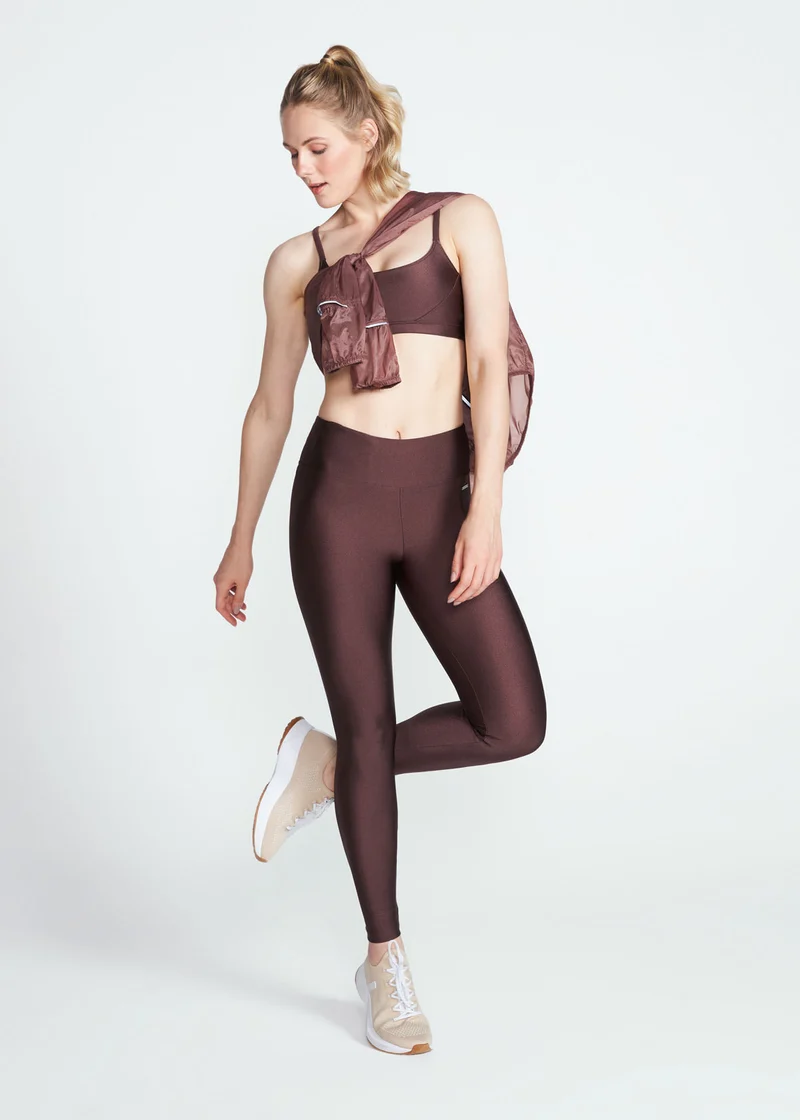 Calça Legging Mulher Básica Brilho
