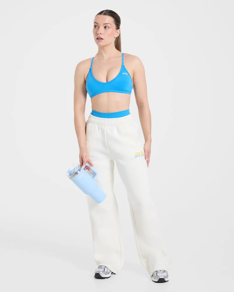 Sports Society Oversized Straight Leg Joggers - Off Blanc