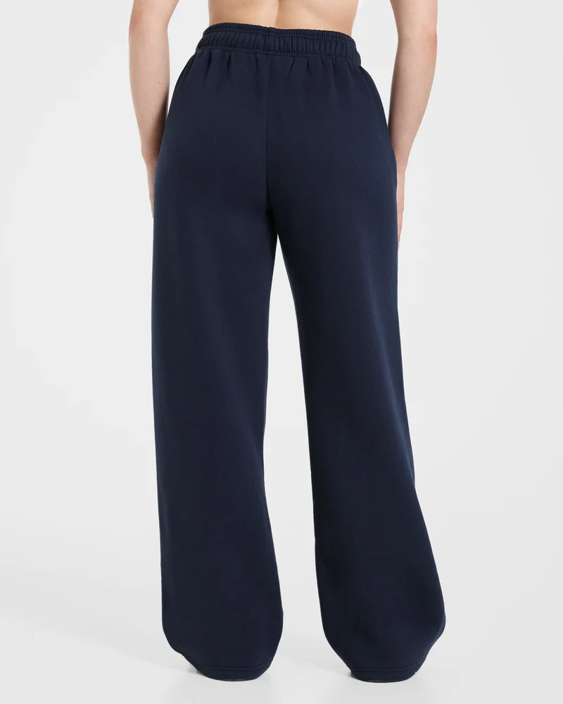 Sports Society Oversized Straight Leg Joggers - Navy