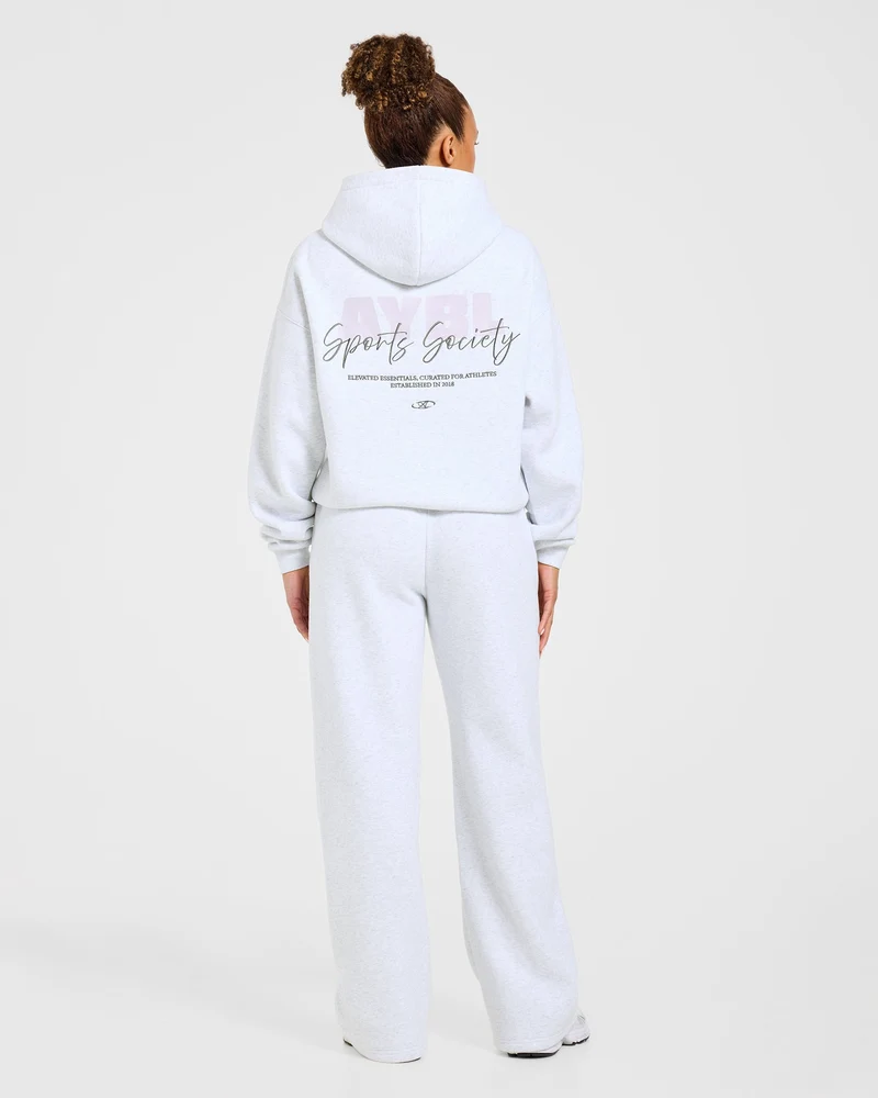 Sports Society Oversized Hoodie - Heather Gris