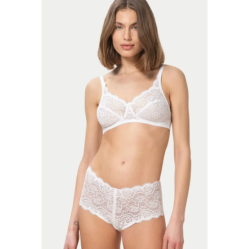 Culottes taille haute dentelle florale confort Triumph Amourette 300 Maxi