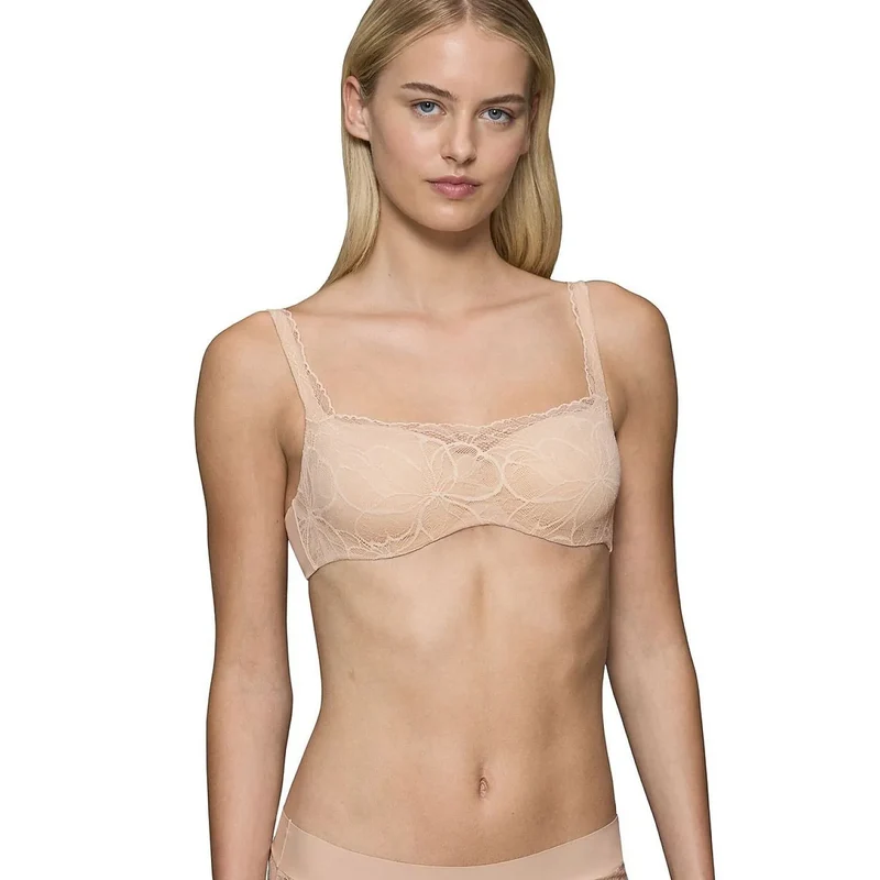 Soutien-gorge balconnet dentelle pistache confort maintien régulation température Triumph
