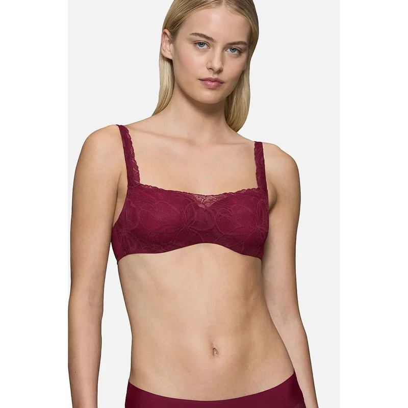 Soutien-gorge balconnet pistache dentelle moderne maintien confort température Triumph