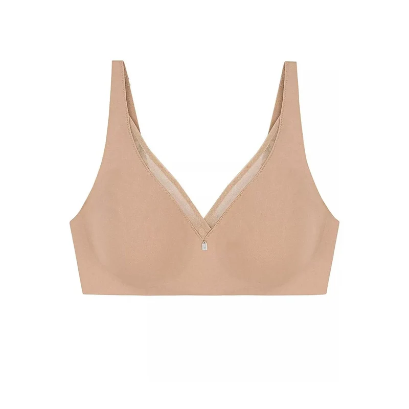 Soutien-gorge minimiseur sans armature beige confort grandes tailles True Shape