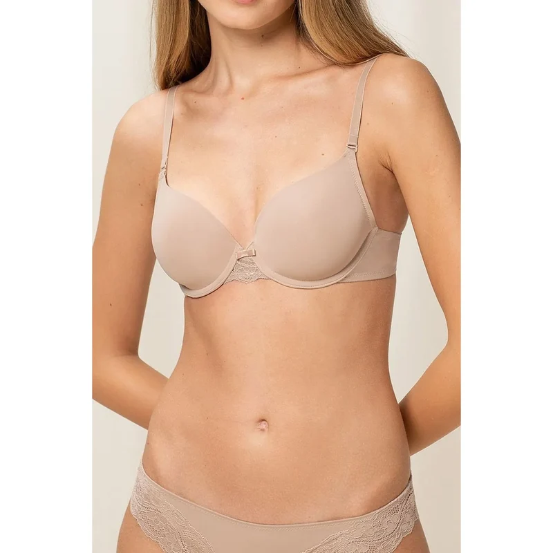 Soutien-gorge rembourré invisible dentelle blanche microfibre LYCRA ajustable Triumph
