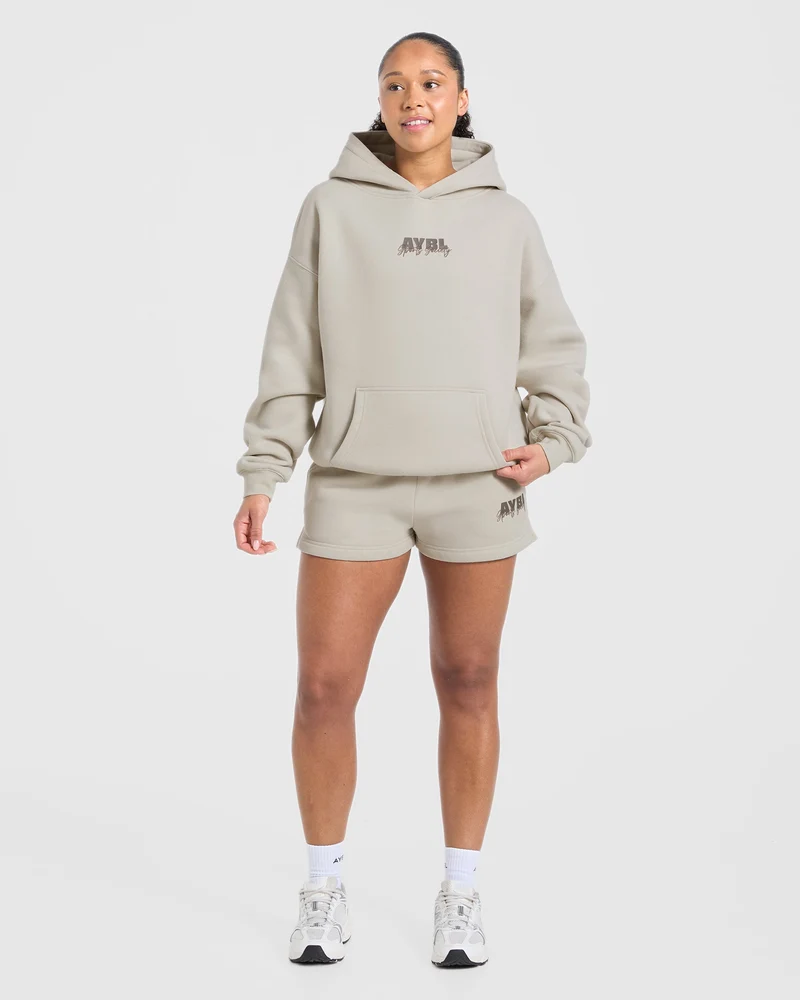Sports Society Oversized Hoodie - Sand