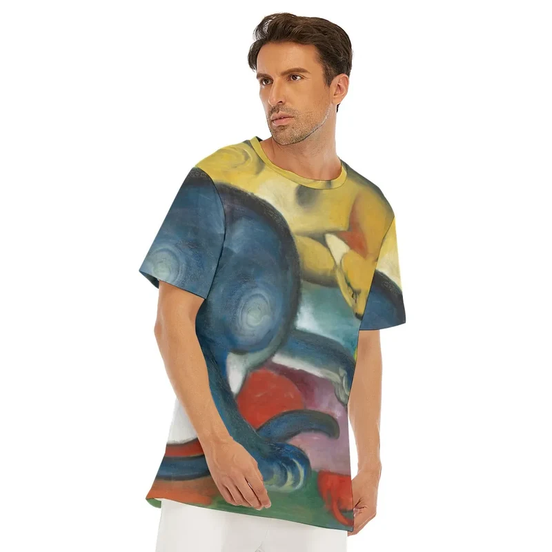 Franz Marc's Two Cats Blue and Yellow T-Shirt