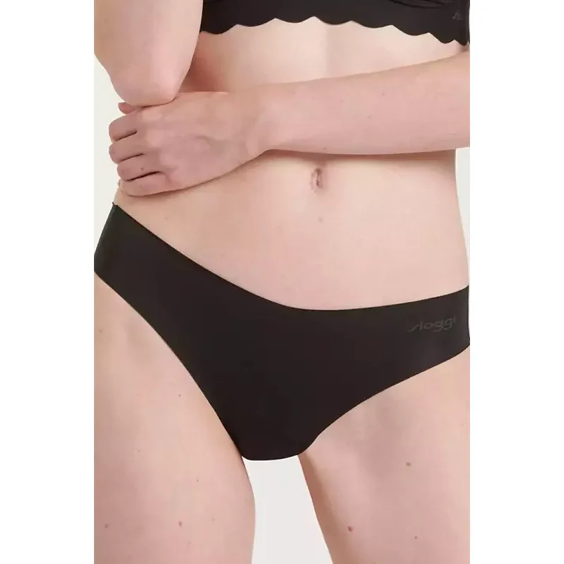string invisible noir microfibre recyclée Sloggi Zero confort optimal 2 pièces