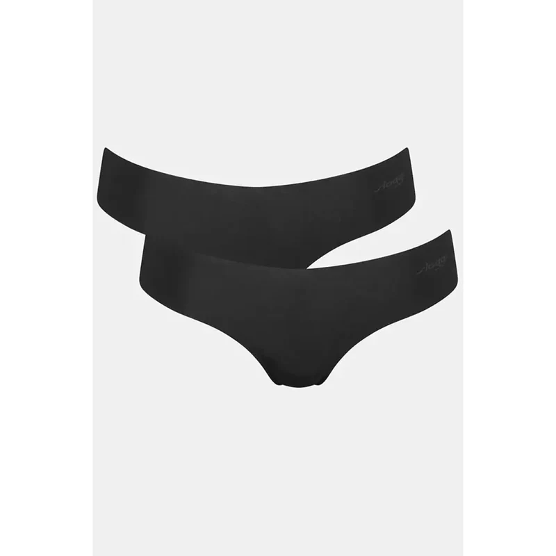 string invisible noir microfibre recyclée Sloggi Zero confort optimal 2 pièces