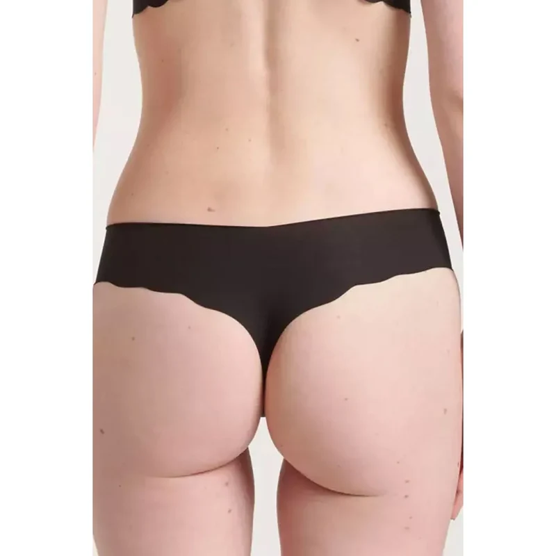 string invisible noir microfibre recyclée Sloggi Zero confort optimal 2 pièces