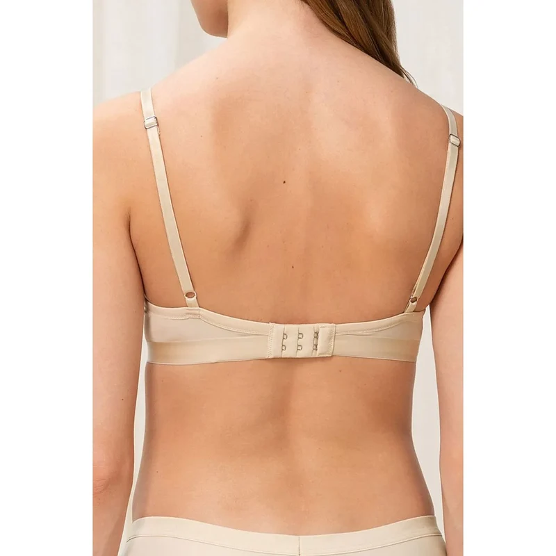 Soutien-gorge semi-souple dentelle motif décolleté profond maintien confortable femmes
