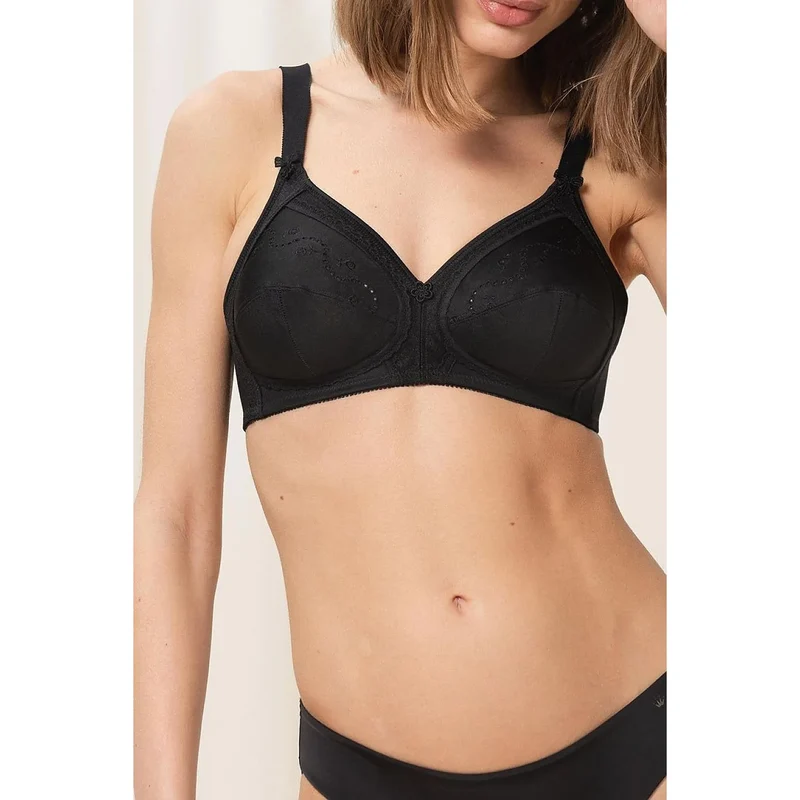 Soutien-gorge doux coton grande taille confort maintien naturel broderie anglaise