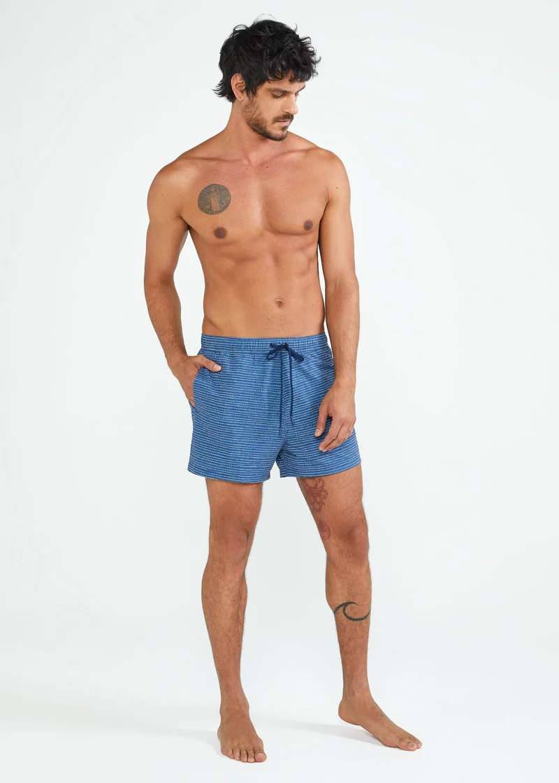 Calção Homem Curto Textura Estampado