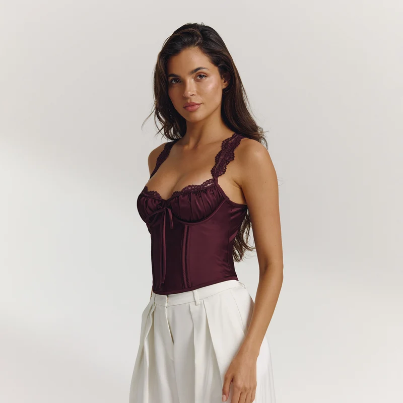 Top Bustier Eledora - Prune