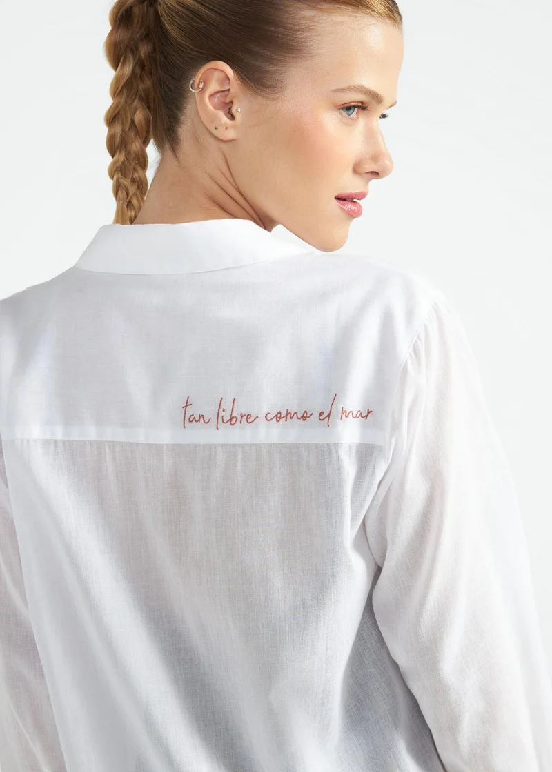 T-shirt Mulher Manga Longa