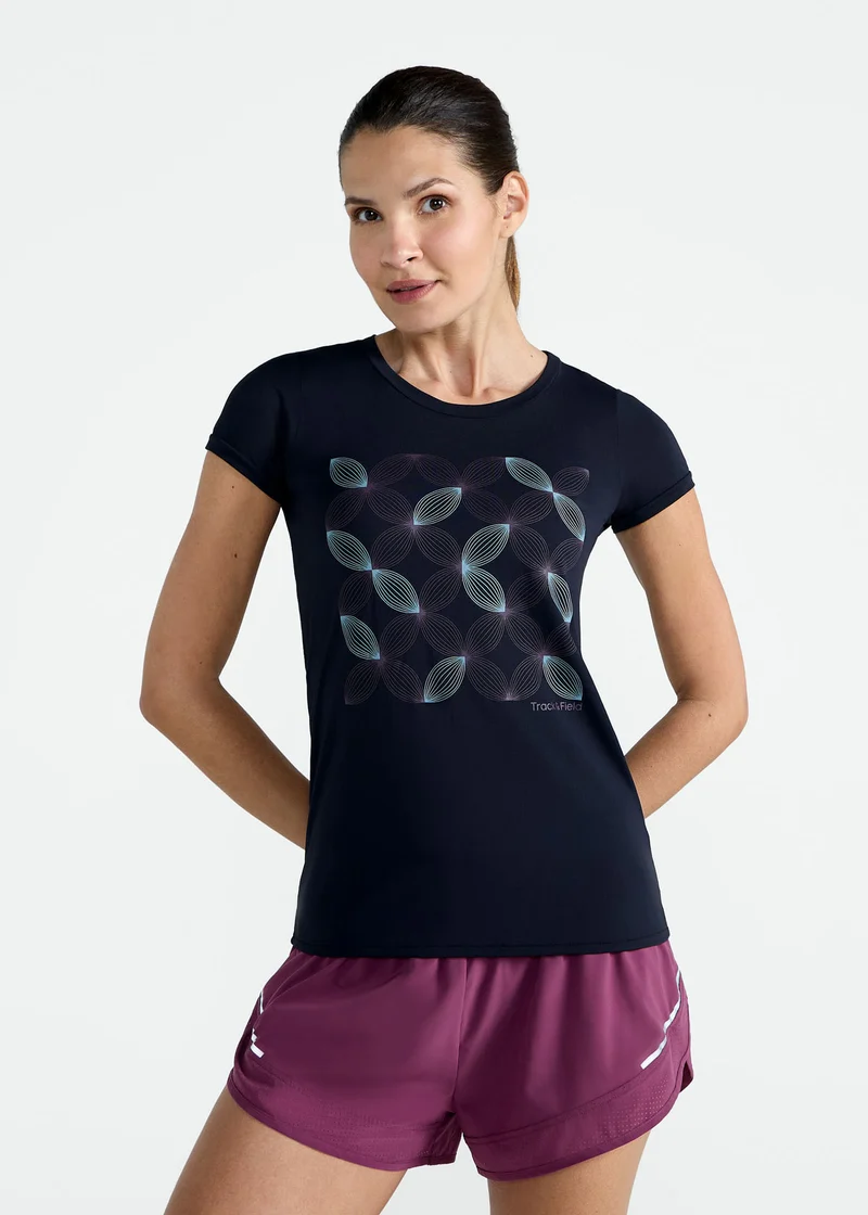 T-Shirt Mulher Manga Curta Thermodry Petalas