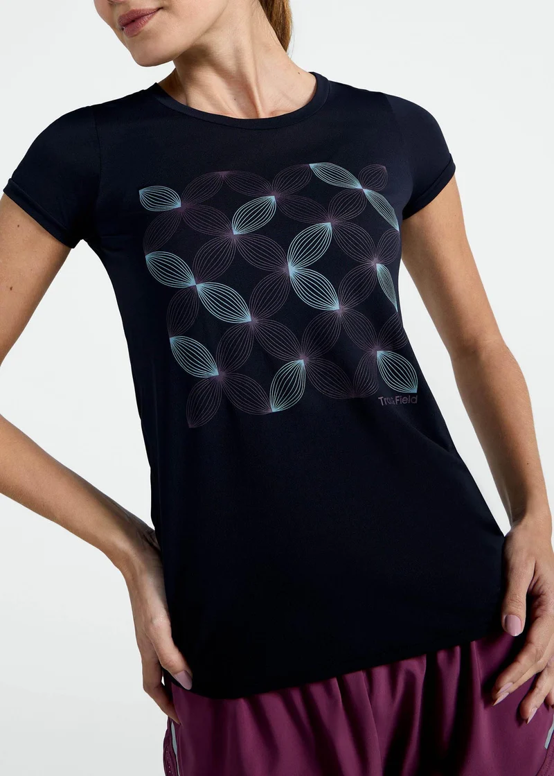 T-Shirt Mulher Manga Curta Thermodry Petalas