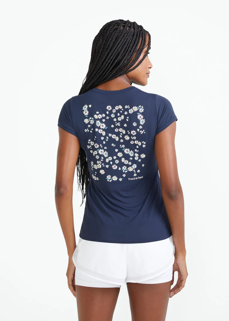 T-Shirt Mulher Manga Curta Thermodry Flora
