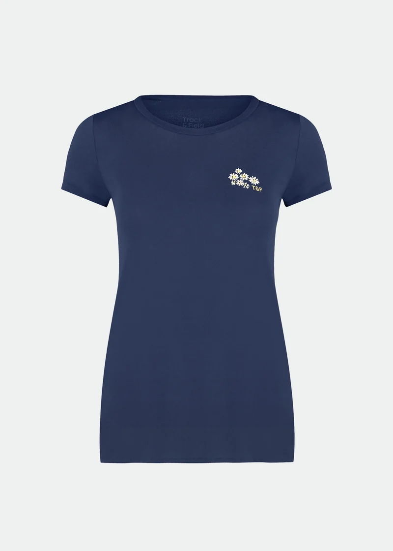 T-Shirt Mulher Manga Curta Thermodry Flora