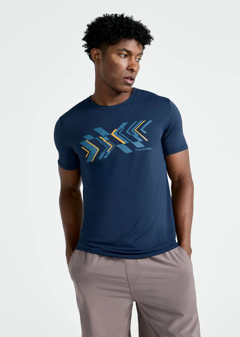 T-Shirt Homem Manga Curta Thermodry Setas