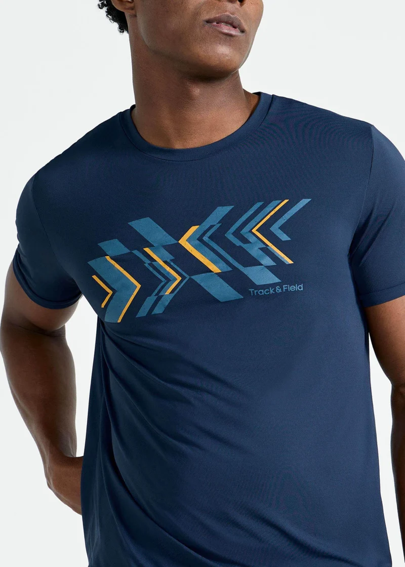 T-Shirt Homem Manga Curta Thermodry Setas