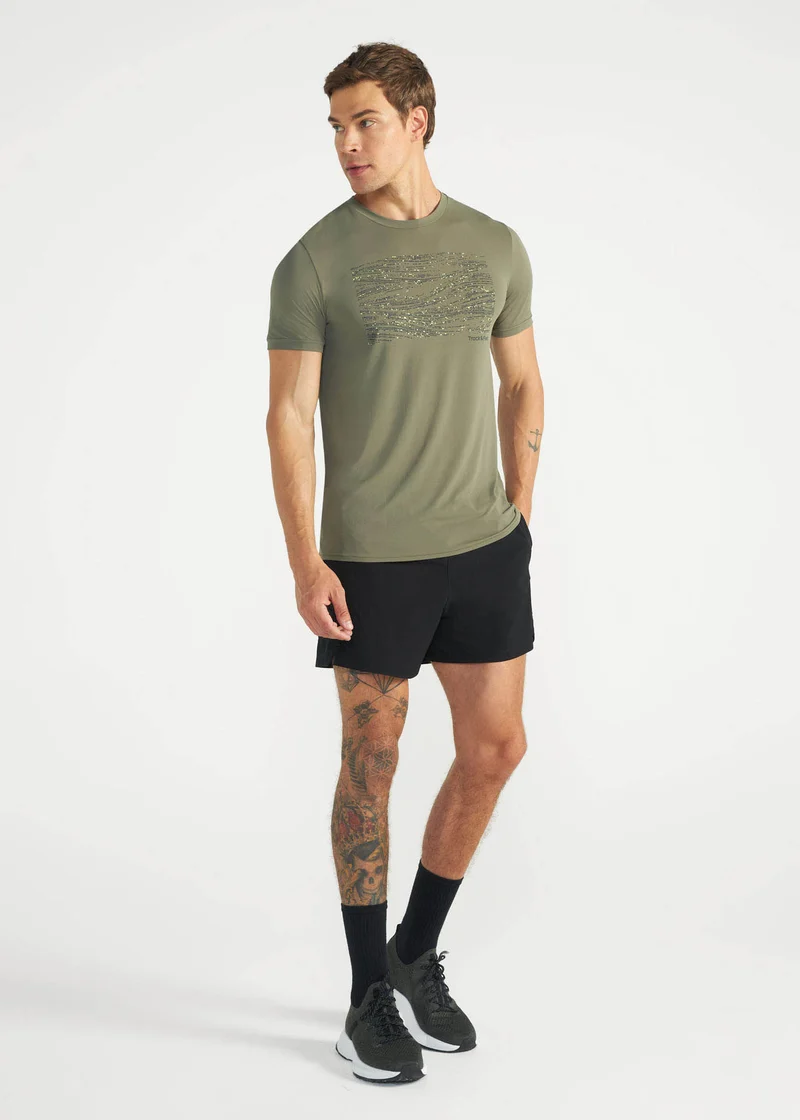 T-Shirt Homem Manga Curta Thermodry Estampada