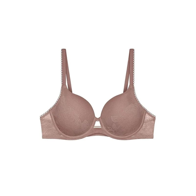 Soutien-gorge modelant femme décolleté naturel armatures flexibles dentelle élégante