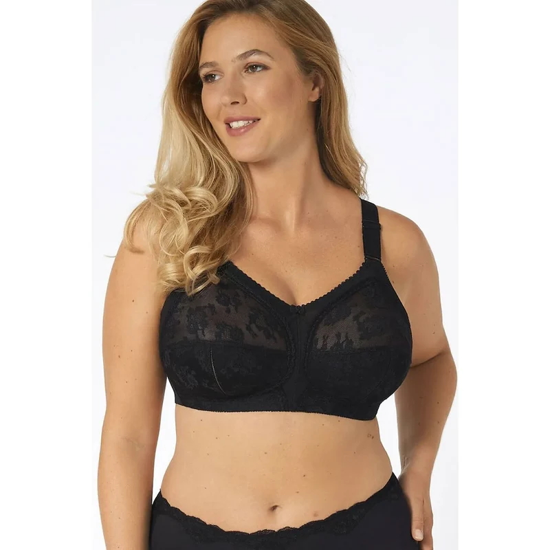 Soutien-gorge sans armatures confort dentelle large bretelles maintien