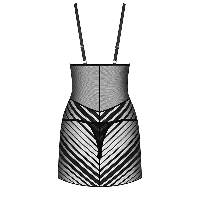 ensemble lingerie élégante moderne filet transparent motif géométrique ajustable