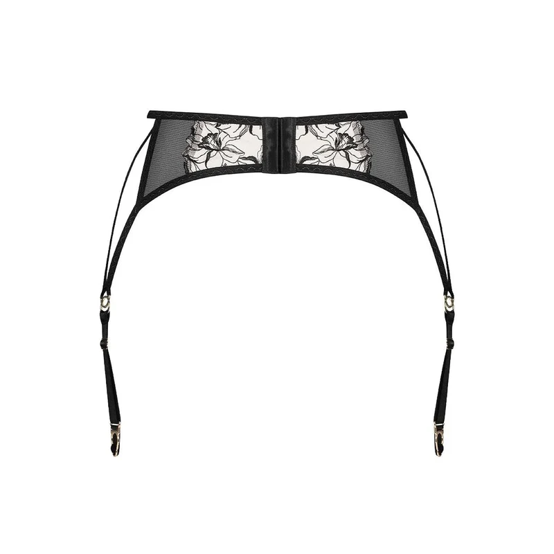 Ceinture jarretelles Vila Blanes élégante féminine sensuelle ajustable maille brodée