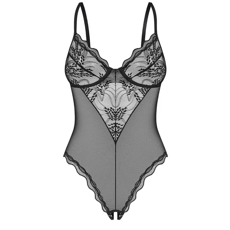 Body lingerie dentelle maille transparente féminine sensuelle Perisia Obsessive