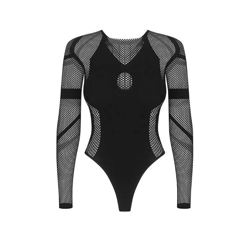Body Amellya design moderne maille géométrique élégante pour femme