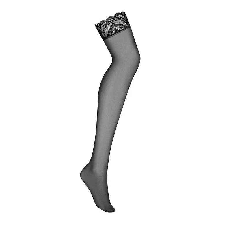 Bas dentelle élastique féminin élégant porte-jarretelles collection Lecille Obsessive