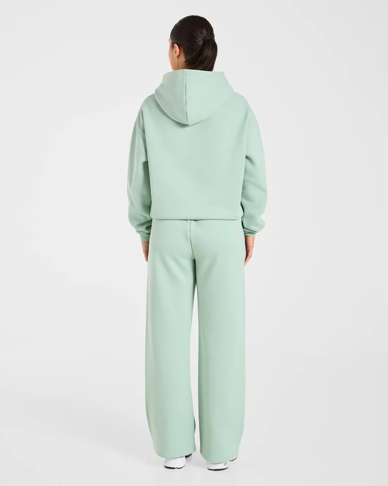 Varsity 2.0 Oversized Straight Leg Joggers - Sage Green