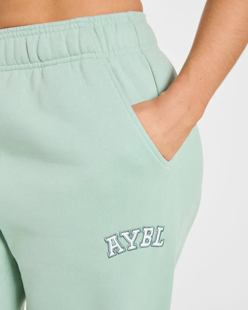 Varsity 2.0 Oversized Straight Leg Joggers - Sage Green