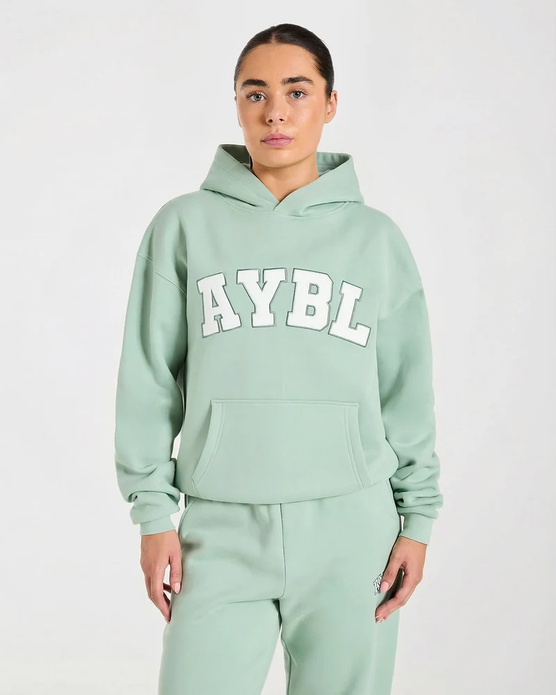 Varsity 2.0 Oversized Hoodie - Sage Vert