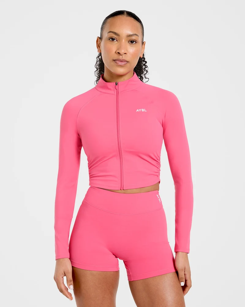 Physique Zip Up Jacket - Roseberry Rose
