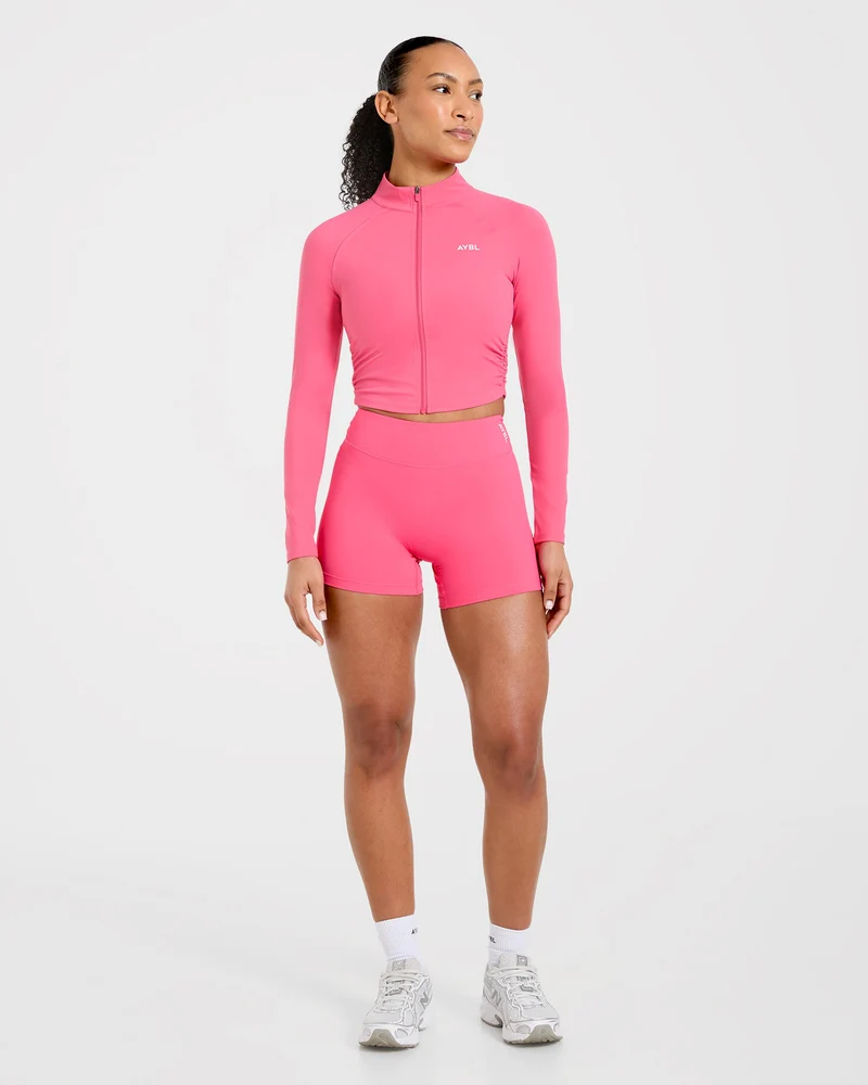 Physique Zip Up Jacket - Roseberry Rose